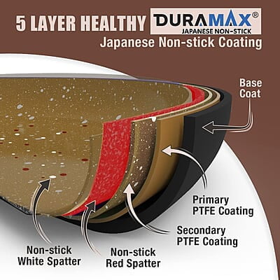 Wonderchef Duralife Die-cast Grill Pan 5 Layer Healthy Duramax Non-Stick Coating 1.5 liters, 24 cm Wonderchef Duralife Die-cast Grill Pan 5 Layer Healthy Duramax Non-Stick Coating 1.5 liters, 24 cm