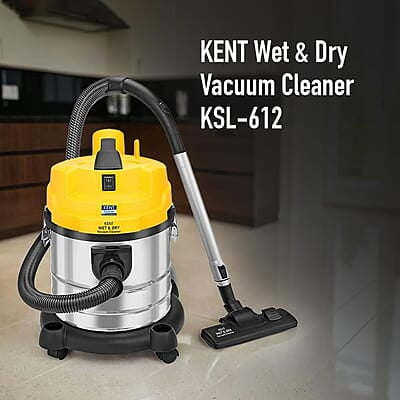 KENT Wet and Dry Vacuum Cleaner KSL 612 1200 W Blower Function Flexible hose Extension tube Crevice tool Floor brush Wet brush Filter bag KENT Wet and Dry Vacuum Cleaner KSL 612 1200 W Blower Function Flexible hose Extension tube Crevice tool Floor brush Wet brush Filter bag