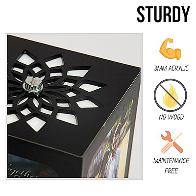 Sublimation Printed Led Rotating Lamp with Anniversary Gift For Wife-Nostalgia Flora-Rotating LED Photo Lamp With 4 Photos Sublimation Printed Led Rotating Lamp with Anniversary Gift For Wife-Nostalgia Flora-Rotating LED Photo Lamp With 4 Photos