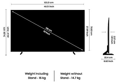 Samsung 138 cm (55 inches) 4K Ultra HD Smart QLED TV QA55Q60DAULXL
