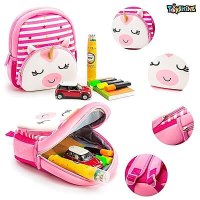 12" Cute Face Backpack for Kids Girls Boys Toddler Backpack Preschool Nursery Travel Bag,Mini Size