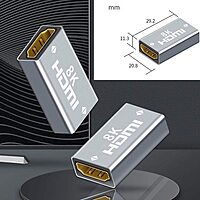 HDMI Female to Female Coupler, 8K Extension Adapter for HDTV, Roku, PC, Laptop, Monitor, Projector, PS5/PS4/PS3, DVD Player, AV Receiver HDMI Female to Female Coupler, 8K Extension Adapter for HDTV, Roku, PC, Laptop, Monitor, Projector, PS5/PS4/PS3, DVD Player, AV Receiver