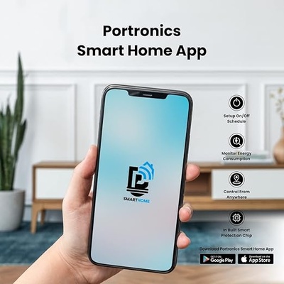 Portronics Splug 16 Wifi 16A Smart Plug Suitable for AC, Geyser, TVs, Fan Compatible with Alexa and Google Assistant Portronics Splug 16 Wifi 16A Smart Plug Suitable for AC, Geyser, TVs, Fan Compatible with Alexa and Google Assistant