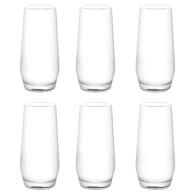 Treo by Milton Bourbon Water Tumbler, 6 Pieces Set, 330 ml Each, Transparent