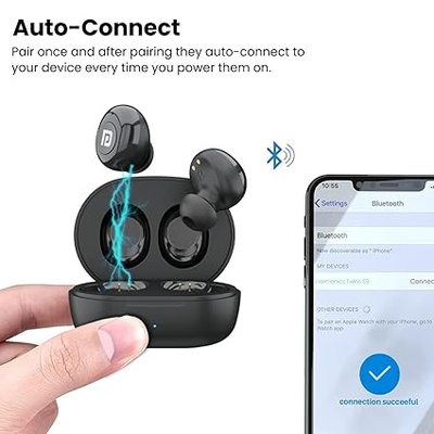 Portronics Harmonics Twins S3 Smart TWS Bluetooth 5.3 in Ear Earbuds with 20 Hrs Playtime, 8Mm Drivers, Type C Charging, Ipx4 Water Resistant, Low Latency, Lightweight Design(Black) Portronics Harmonics Twins S3 Smart TWS Bluetooth 5.3 in Ear Earbuds with 20 Hrs Playtime, 8Mm Drivers, Type C Charging, Ipx4 Water Resistant, Low Latency, Lightweight Design(Black)