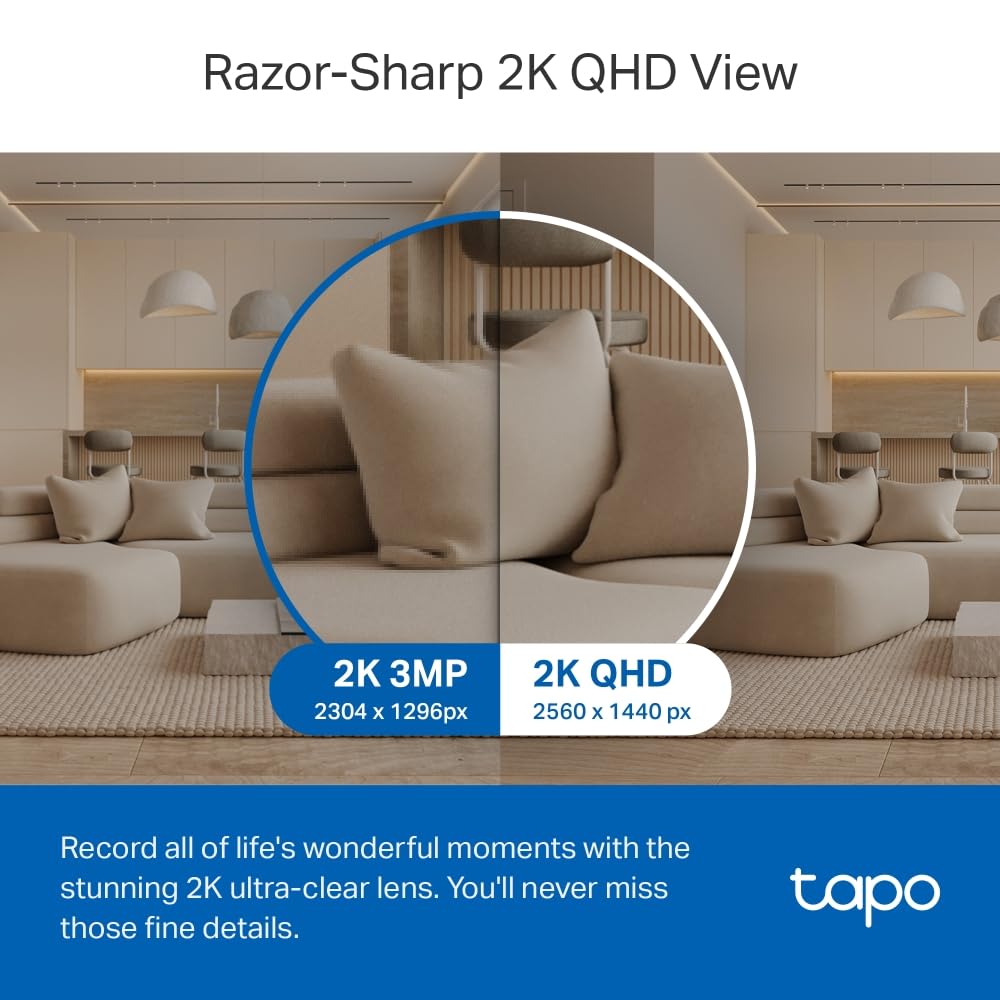 TP-Link Tapo C220 Pan/Tilt Smart Ai 2K 4Mp Qhd 1440P Home Security Wi-Fi Camera| Alexa & Google Assistant Enabled |Night Vision|Two-Way Audio| Motion Detection TP-Link Tapo C220 Pan/Tilt Smart Ai 2K 4Mp Qhd 1440P Home Security Wi-Fi Camera| Alexa & Google Assistant Enabled |Night Vision|Two-Way Audio| Motion Detection