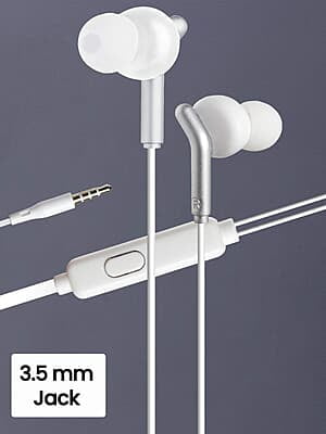 Zebronics Zeb-Bro in Ear Wired Earphones with Mic, 3.5mm Audio Jack, 10mm Drivers, Phone/Tablet Compatible