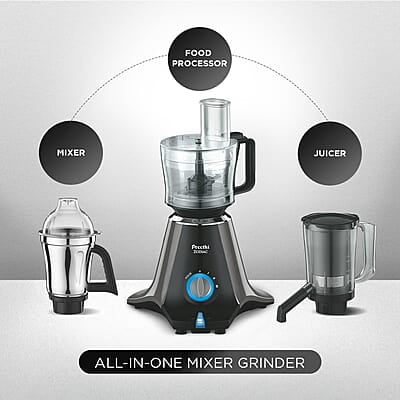Preethi Zodiac Mg-218 Mixer Grinder for Kitchen, 5 Jars 750 Watt Mixie
