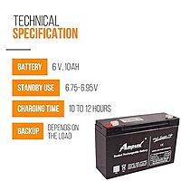 Amptek Sealed Recha battery 6V 10Ah/20H