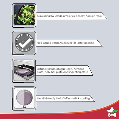 Wonderchef Royal Velvet Non-Stick Fry Pan with Induction Bottom 3 mm thick 20cm 1.2 litres Wonderchef Royal Velvet Non-Stick Fry Pan with Induction Bottom 3 mm thick 20cm 1.2 litres