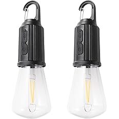 2 No Retro Rechargeable Bulb Warm Light Lantern for Outdoor Activities and Emergency Situations