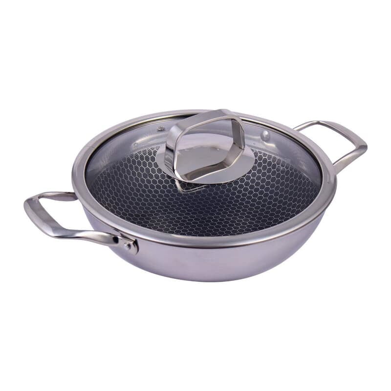 Wonderchef Stanton 28 cm Non-stick Kadhai/Kadai with Lid - 3.4 litre 3 ply steel Wonderchef Stanton 28 cm Non-stick Kadhai/Kadai with Lid - 3.4 litre 3 ply steel