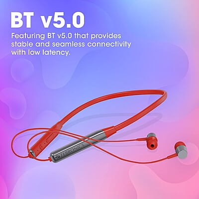 ZEBRONICS Zeb-Evolve BTv5.0, Voice Assistant, Rapid Charge, Dual Pairing, Call Function, Magnetic Earpiece Bluetooth Wireless in Ear Earphones with Mic