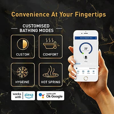 Crompton Solarium Qube IOT 25L Smart Storage Water Heater (Geyser) with Alexa Enabled Control (White),Free installation & connection pipes.