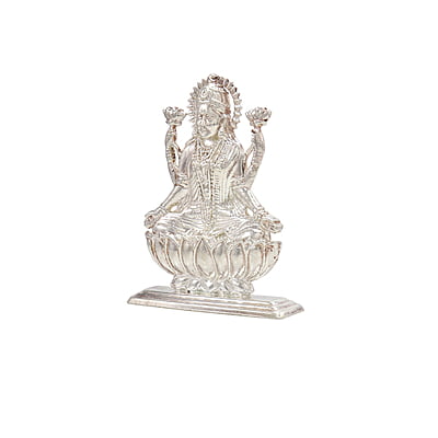Silver Goddess Lakshmi Idol