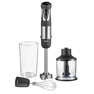 AGARO Marvel 800 Watts Hand Blender With Chopper, Jar & Whisker, 2 Variable Speed Modes & Speed Regulator