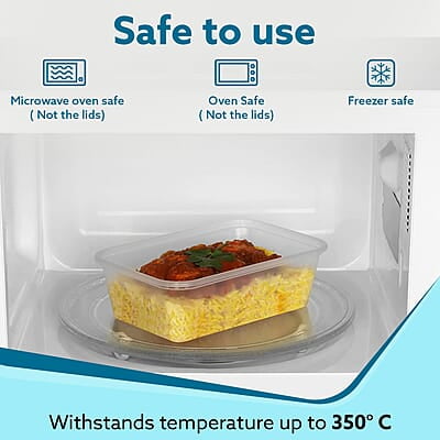 AGARO Airtight Container, Food Storage Container With Lid Rectangular Plastic Body, BPA Free, 1.5L, Pack of 3