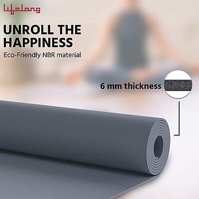 Lifelong Yoga mat for Women & Men EVA Material 6mm Anti Slip for Gym Workout Lifelong Yoga mat for Women & Men EVA Material 6mm Anti Slip for Gym Workout