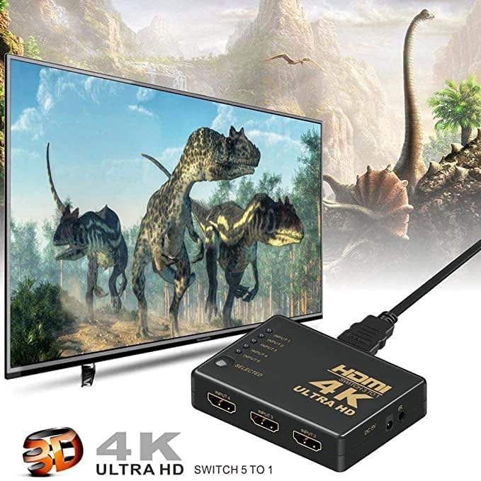 4K HDMI Switcher with PIP & IR Remote | Switch Multiple Devices for UHD & 1080p, Supports Blu-ray, Netflix, PS4/PS3, Roku 4K HDMI Switcher with PIP & IR Remote | Switch Multiple Devices for UHD & 1080p, Supports Blu-ray, Netflix, PS4/PS3, Roku