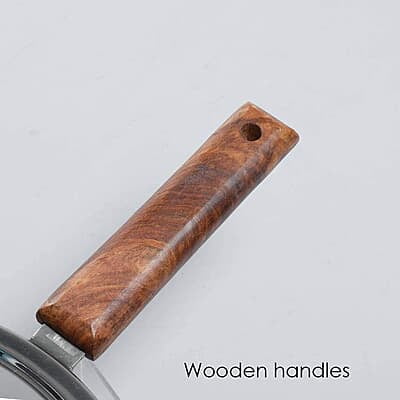 Wonderchef Ebony Hard-anodised Aluminium Fry Pan 24cm Frying Pan Non Stick 1.75L 3.25mm thickness