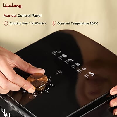 Lifelong Air Fryer 1 Year Warranty 1200W, 4L, Air Fryer for Home, Airfryer, Electric Air-Fryer with 360° Hot Air Lifelong Air Fryer 1 Year Warranty 1200W, 4L, Air Fryer for Home, Airfryer, Electric Air-Fryer with 360° Hot Air