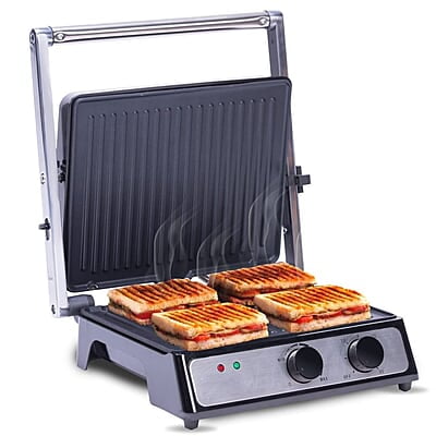 AGARO Grand 2000 Watts Super Jumbo Sandwich Maker with Non-Stick Grill Plates, 180° Flat Openable Plates AGARO Grand 2000 Watts Super Jumbo Sandwich Maker with Non-Stick Grill Plates, 180° Flat Openable Plates
