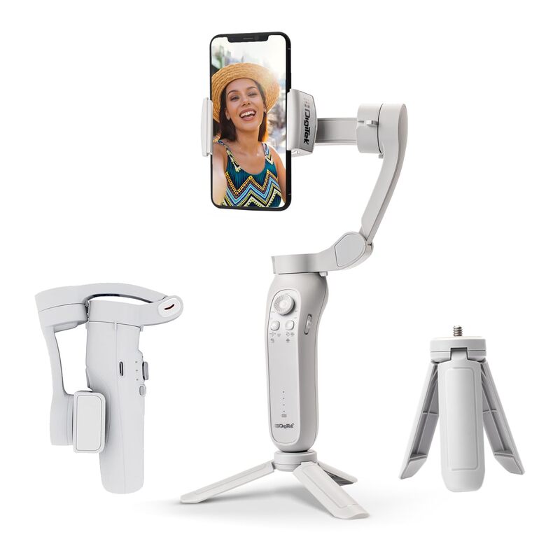 DIGITEK® (DSG-007F) 3-Axis Gray Smartphone Gimbal - Wide Angle Handheld Vlogging Stabilizer DIGITEK® (DSG-007F) 3-Axis Gray Smartphone Gimbal - Wide Angle Handheld Vlogging Stabilizer