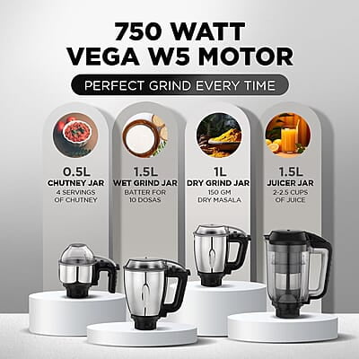 Preethi Zodiac Cosmo MG236 Mixer Grinder 750 watt with 5 Jars