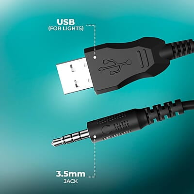 ZEBRONICS Jupiter 3.5mm Premium Gaming Over Ear Headphone with 50mm Neodymium Drivers, Extra Soft Ear Cushion,Suspension Headband, Braided Cable,Volume Controller, Multicolor Lights, Pop Filter