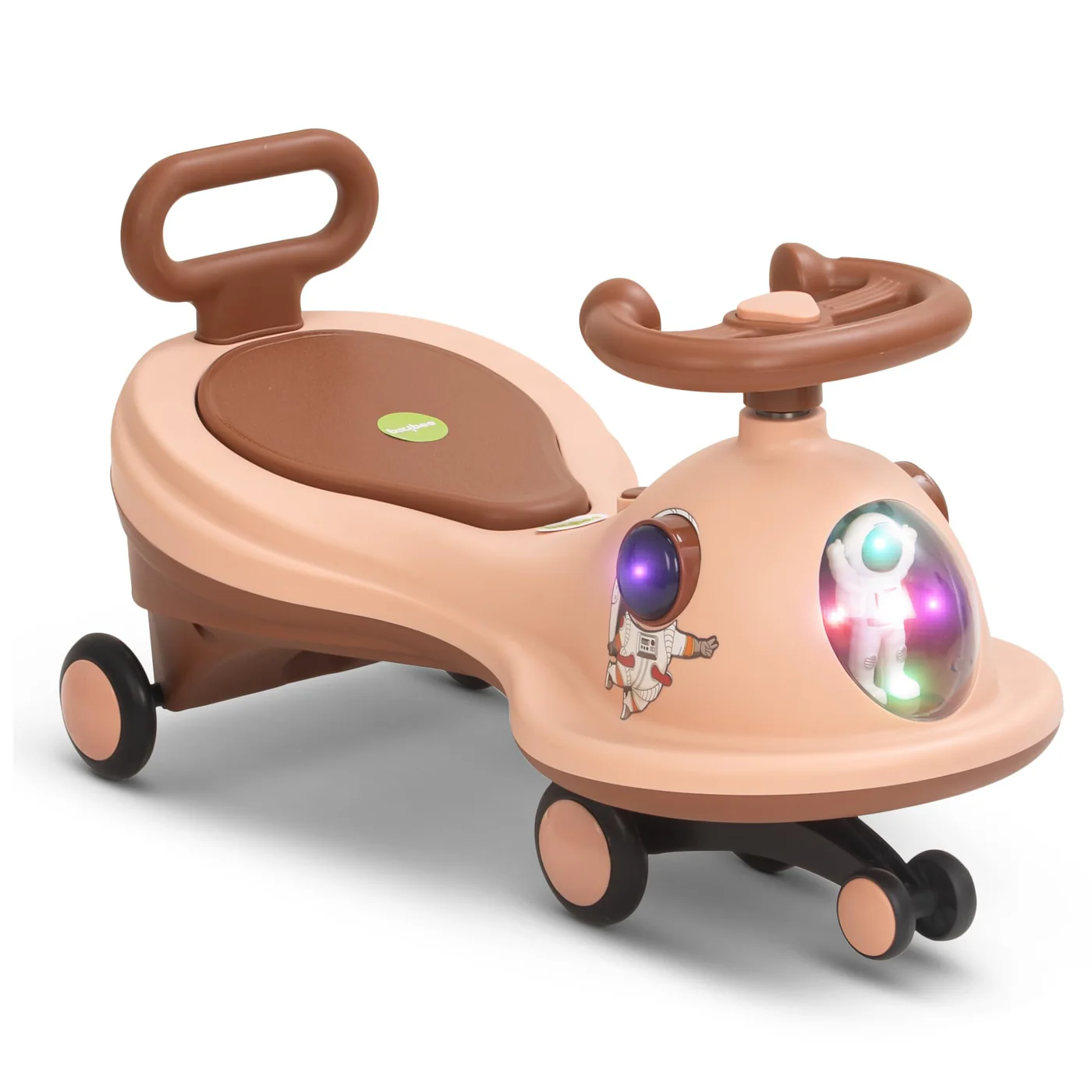 Baybee Astro Baby Swing Car for Kids-Light Orange