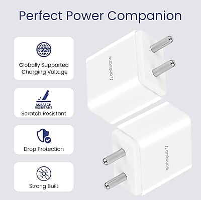Ambrane 10.5W USB Mobile Charger Adapter, Compatibility with Android & Other USB Enabled Devices, Multi-Layer Protection, Made in India Wall Charger Adapter, BIS Certified