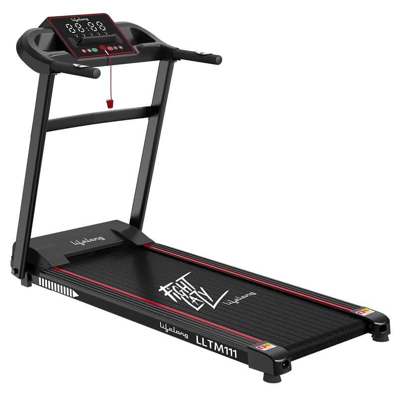 Lifelong FitPro LLTM111 (2.5 HP Peak) Motorized Treadmill for Home with 12 preset Workouts, Max Speed 14km/hr., Bluetooth Speaker Max. User Weight 110kg