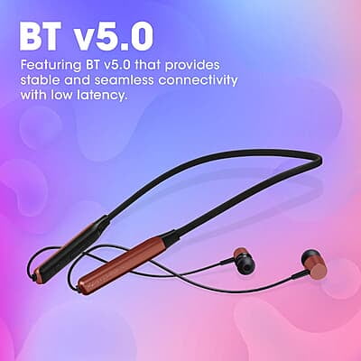 ZEBRONICS Zeb Evolve Wireless Bluetooth in Ear Neckband Earphone, Rapid Charge, Dual Pairing, Magnetic earpiece,Voice Assistant with Mic