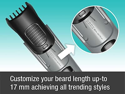 Havells Bt5100C Rechargeable Beard Trimmer with Hypoallergenic Blades; Zero Trim with 0.5 Mm Precision;Upto 17Mm Length Setting