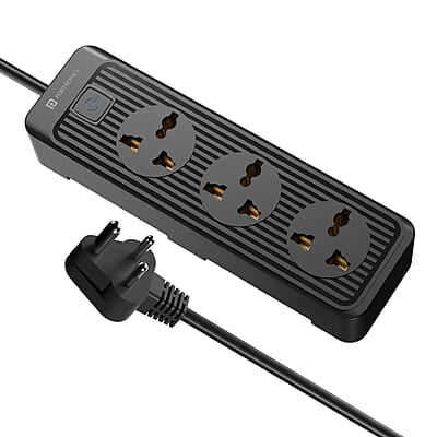 Portronics Power Plate 21 Extension Board with 3 Universal Sockets, 1.5 Meter Long Cord, 1440 Watts, Fireproof Material Portronics Power Plate 21 Extension Board with 3 Universal Sockets, 1.5 Meter Long Cord, 1440 Watts, Fireproof Material
