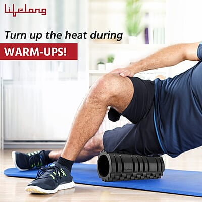 Lifelong Foam Roller for Exercise Gym- Deep Tissue Body Massage Roller for Back Pain, Neck & Knee Pain Relief