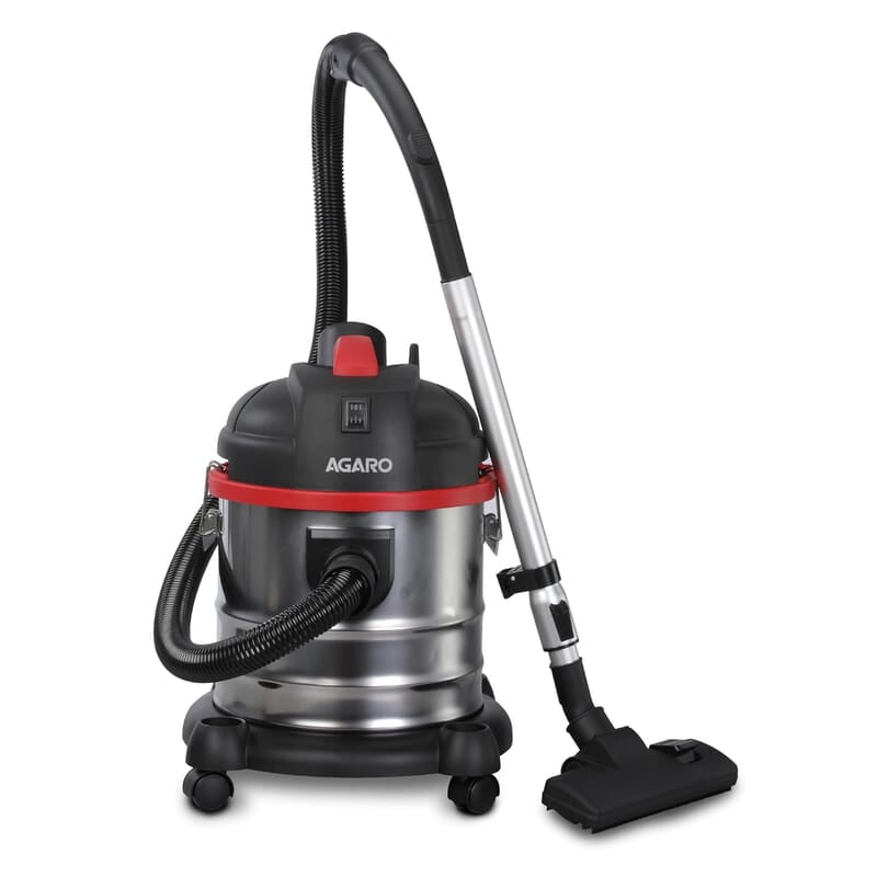 AGARO Ace Wet & Dry Vacuum Cleaner, 1600 Watts, 21.5 kPa Suction Power, 21 litres Tank Capacity 3L Dust Bag
