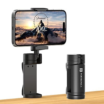 Portronics Mobot Clip Mobile Holder with 360° Adjustable Angles, Light Weight, Pocket Friendly, Mobile Stand for Table