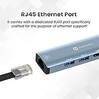 Portronics Mport 51 5-in-1 Type C HUB with RJ 45 Ethernet Port, 5Gbps Data Transfer, HDMI Port, USB 3.0, PD Quick Charge, 4K Ultra HD Data Quality (Grey) Portronics Mport 51 5-in-1 Type C HUB with RJ 45 Ethernet Port, 5Gbps Data Transfer, HDMI Port, USB 3.0, PD Quick Charge, 4K Ultra HD Data Quality (Grey)