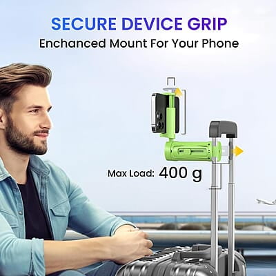 Portronics Mobot Clip Mobile Holder with 360° Adjustable Angles, Light Weight, Pocket Friendly, Mobile Stand for Table