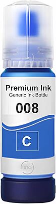 008 Ink for Epson L6460, L6490, L15150, L15160, L15180, L6570, L6580, M15140, M15180 (Cyan)