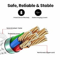 Portronics Konnect C1 20W PD Type C to Type C Data & Charging Cable Nylon Braided, Metal Heads, 1M Length (White) Portronics Konnect C1 20W PD Type C to Type C Data & Charging Cable Nylon Braided, Metal Heads, 1M Length (White)