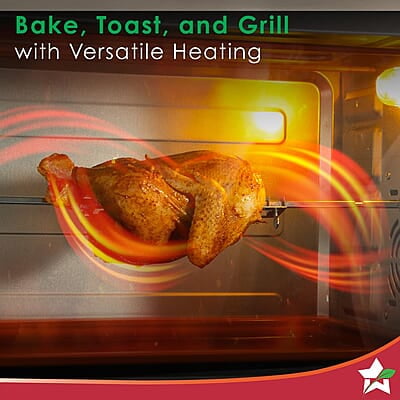 Wonderchef Oven Toaster Griller - 48 litres 6-Stage Heat Selection Bake, Grill, Roast