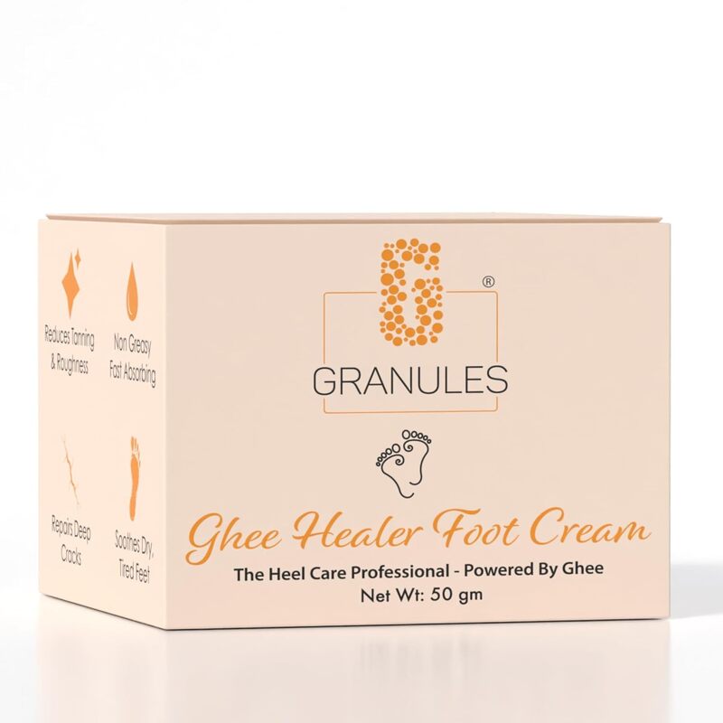 Granules Ghee-Based Foot Cream for Cracked Heels & Dry Feet 50g Granules Ghee-Based Foot Cream for Cracked Heels & Dry Feet 50g