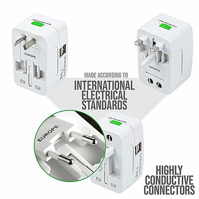 International Worldwide Adapter 125V 6A & 13A (China/Europe/UK/USA/India) International Worldwide Adapter 125V 6A & 13A (China/Europe/UK/USA/India)