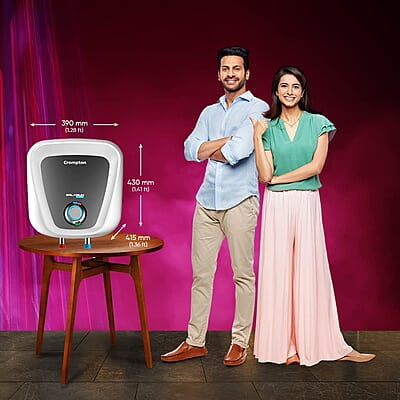 Crompton Solarium Care 15-L 5 Star Storage Water Heater (Geyser) with Rust Proof Plastic Body