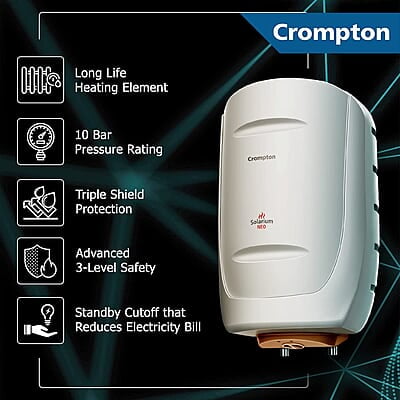 Crompton Solarium Neo 15-L 5 Star Rated Storage Water Heater with Advanced 3 Level Safety