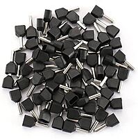 1.5 sq.mm Twin Insulated Ferrule (BLACK) Pack of 10 1.5 sq.mm Twin Insulated Ferrule (BLACK) Pack of 10