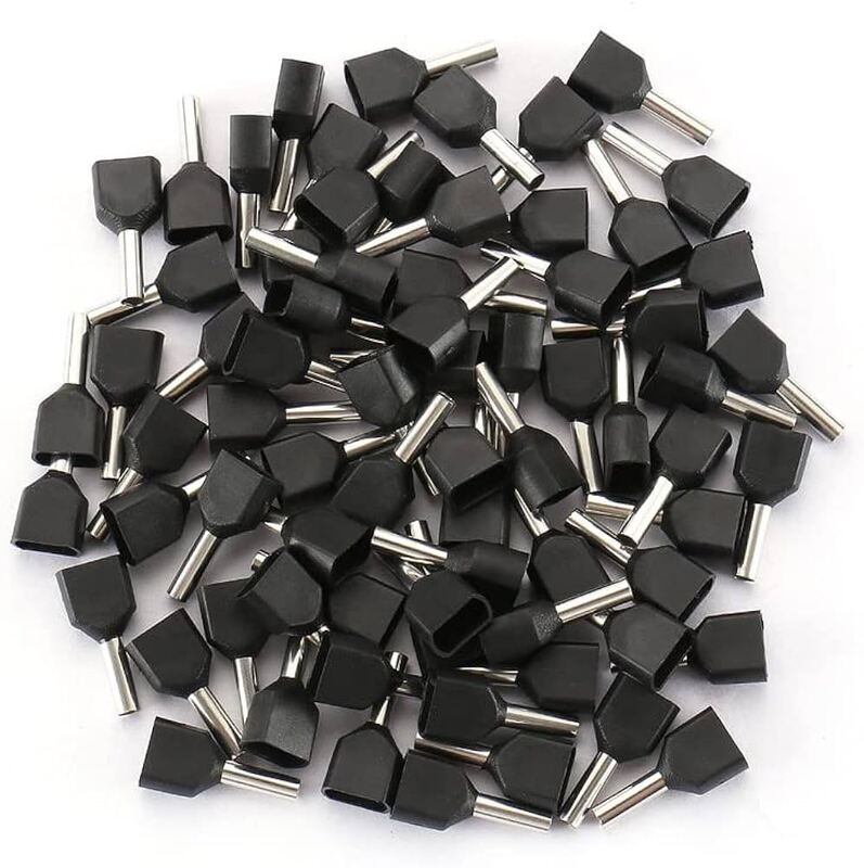 1.5 sq.mm Twin Insulated Ferrule (BLACK) Pack of 10