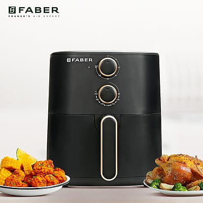 Faber 6 liter 1500W Air Fryer Fry, Bake, Roast, Toast, Defrost, Grill & Reheat Sleek Design